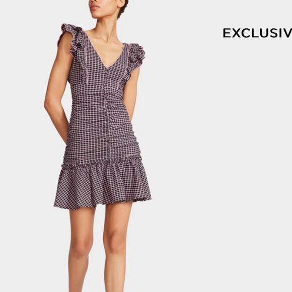 Betsey Johnson MAD ABOUT PLAID MINI DRESS‎ PINK 14 - Picture 1 of 9